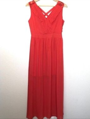 Charming Charlie Coral Maxi Dress